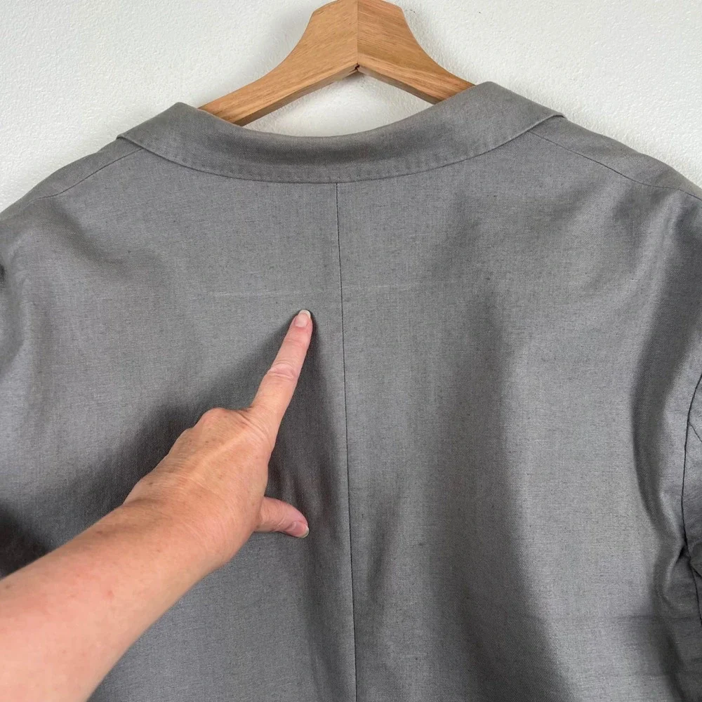 J.Crew Mens Hemp Cotton Blend Unstructured Blazer Grey BC612 XL